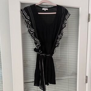 IRO Black Mini Dress with White Trim